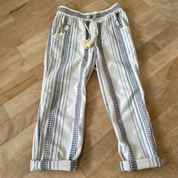 ANTHROPOLOGIE NWOT TASSEL EMBROIDERED ESSENTIAL BEACH PANT SIZE M RETAIL $135 - Picture 8 of 10